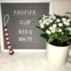 Red/White Pacifier Clip - Image 3